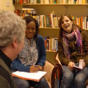 Students enjoying a discussion