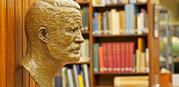 Sculpture in the MMLL Library Sculpture in the MMLL Library